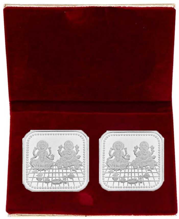 Ganpati Hallmark Jewels 10 Gm X 2 Coin Gm Lakshmi Ganesh Ji S 999 10 G Silver Coin Price In India Buy Ganpati Hallmark Jewels 10 Gm X 2