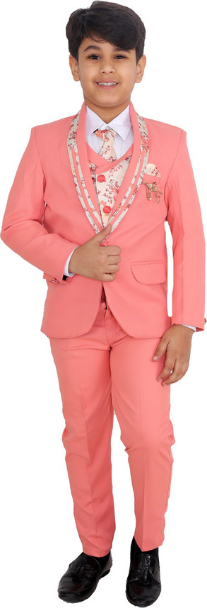 Piece Coat Suit Floral Print Boys Suit 
