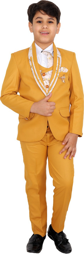 Piece Coat Suit Floral Print Boys Suit 
