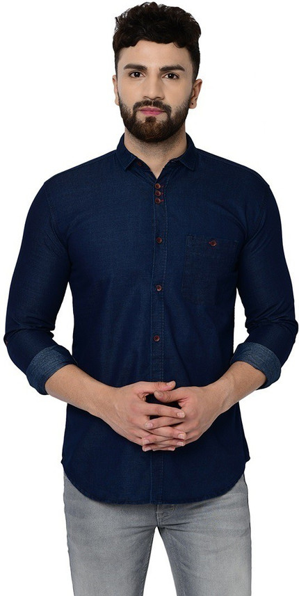 GRAND STITCH Men Self Design Casual 