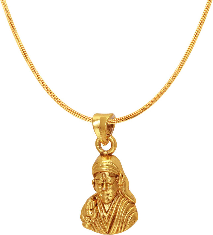 mahi Sai Baba Gold-plated Alloy Pendant 