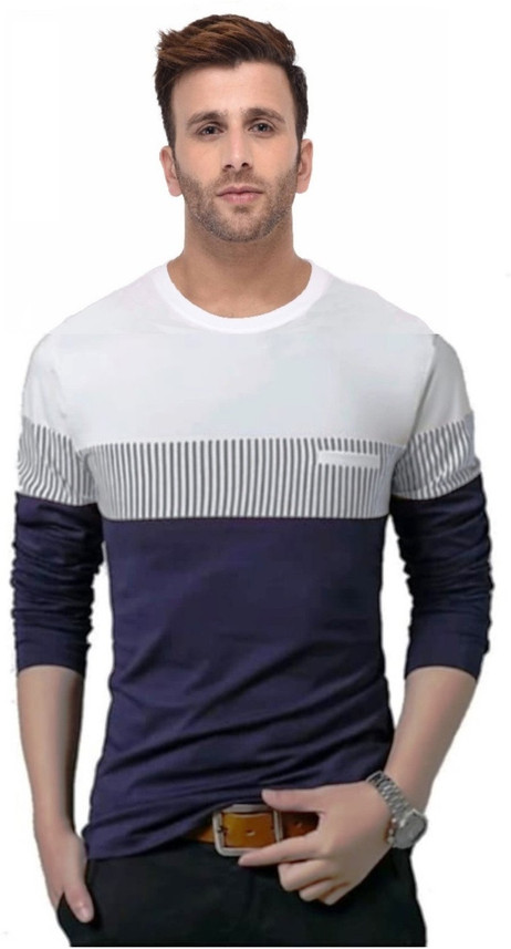 black and white striped t shirt flipkart