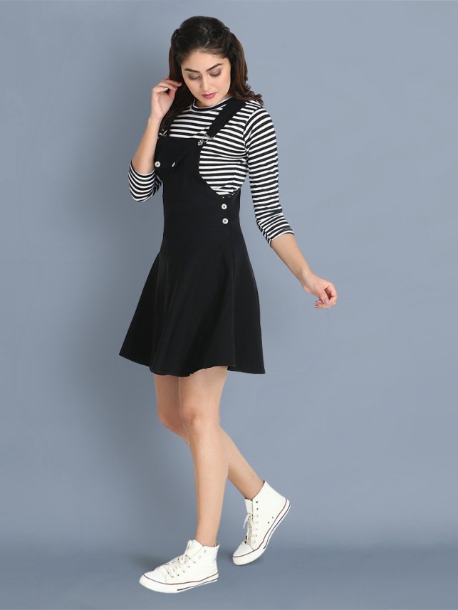 pinafore black dress