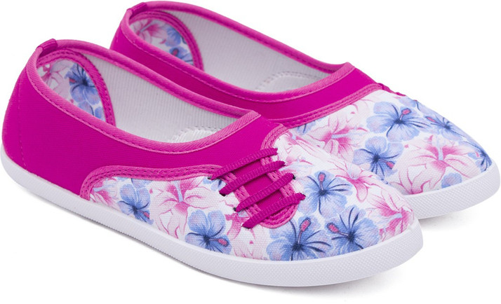 pink canvas shoes