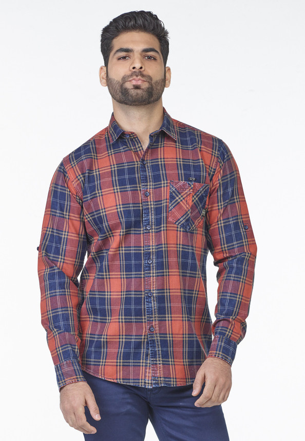 Otto Men Checkered Casual Multicolor 