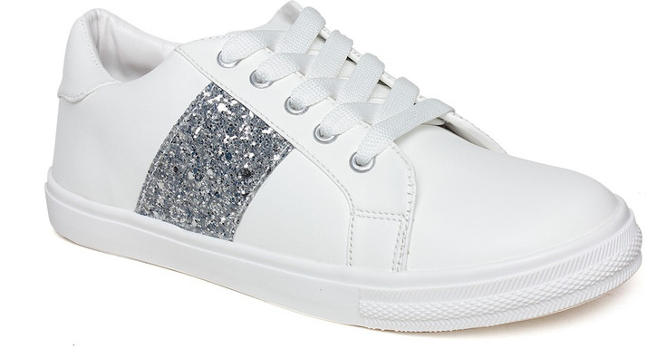 stylish white sneakers