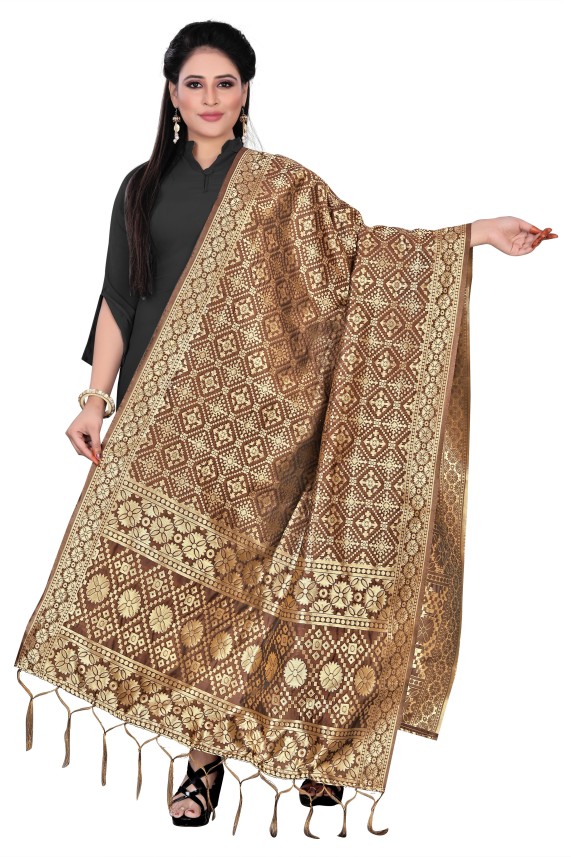 Dupatta Women's Woven Silk Blend Patola Dupatta