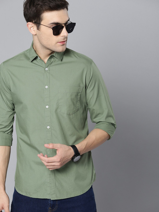 solid green shirt