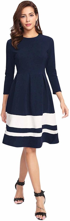 navy blue dress woman