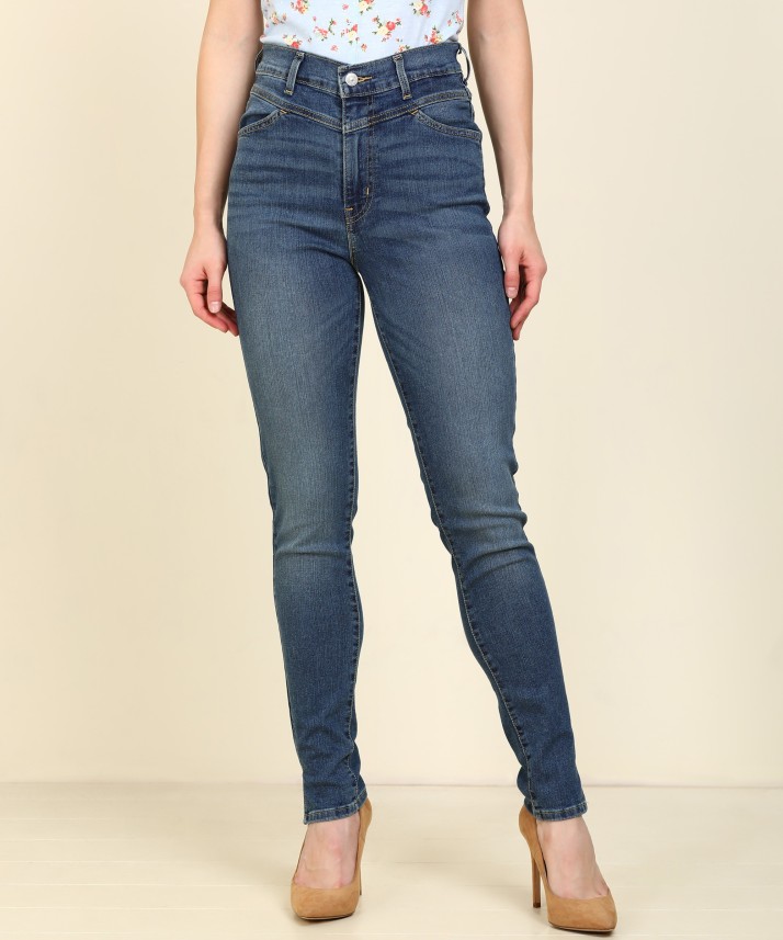 levi's skinny women's blue jeans