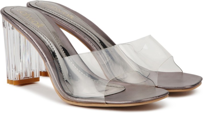 silver gray heels