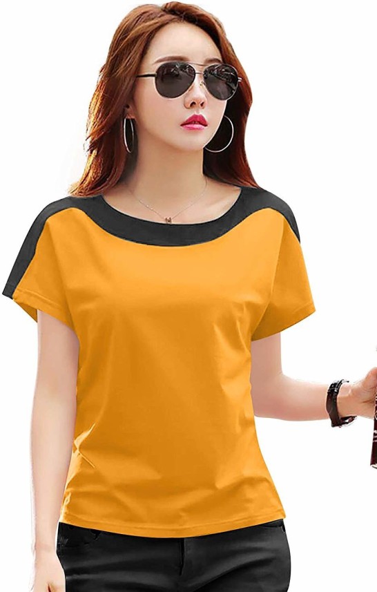 ladies yellow t shirt