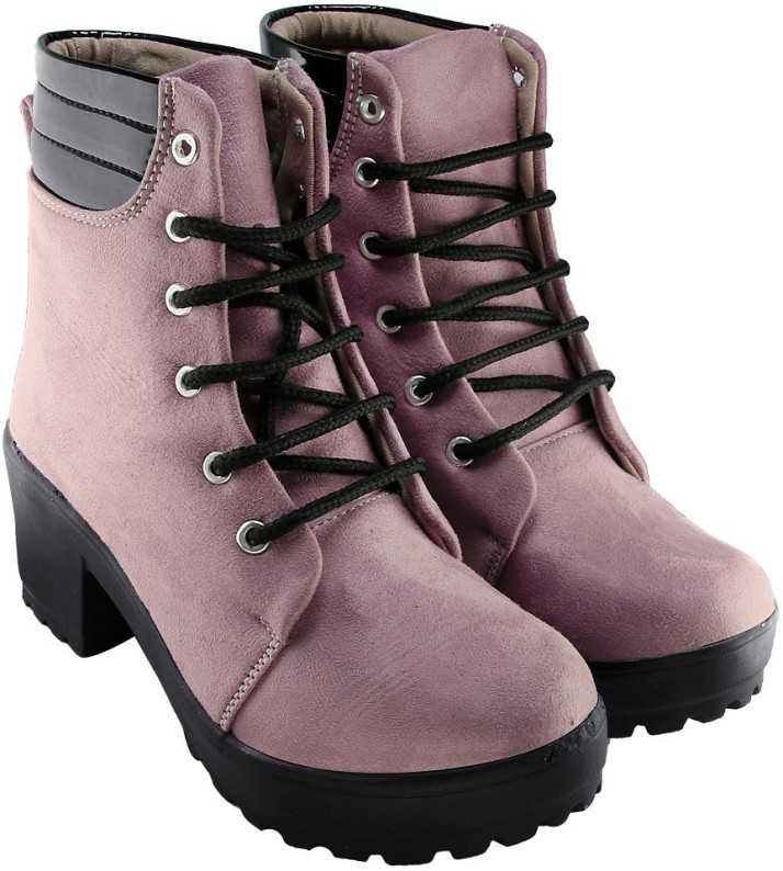 ladies pink boots