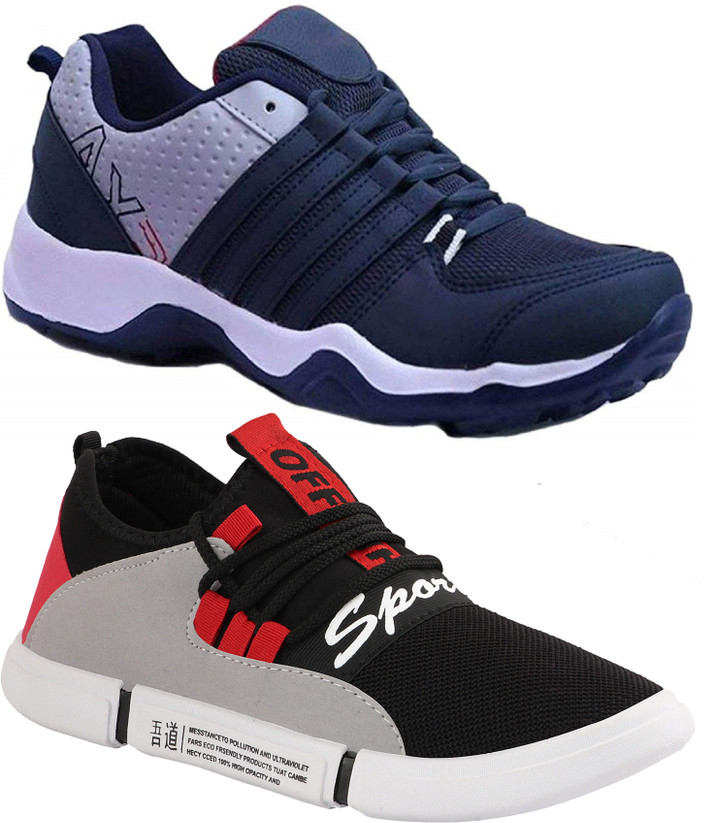 Chevit Men's Casual Shoes Combo Pack of