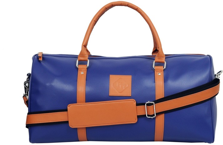 faux leather duffle bag