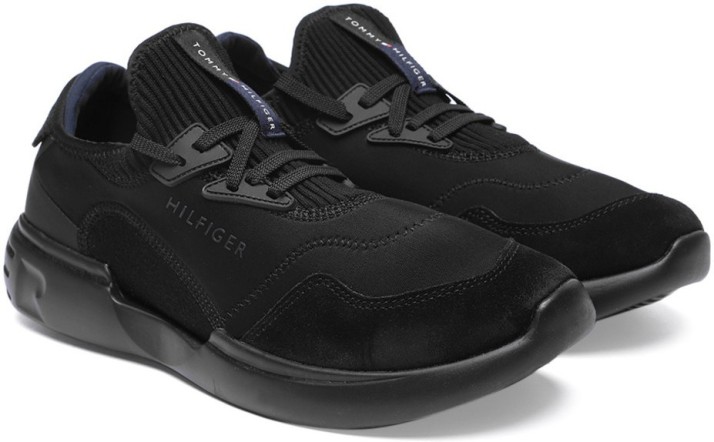 tommy hilfiger trainers black mens