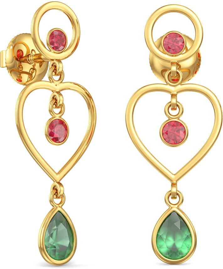 Joyalukkas Veda Collection 22K Oxidized Gold Earrings  Amazonin Fashion