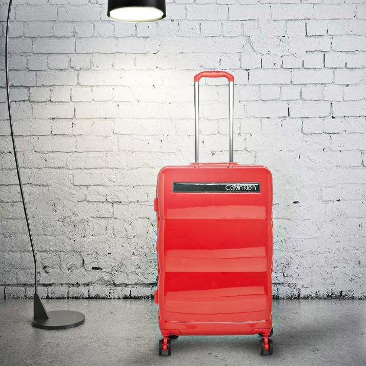 calvin klein red luggage