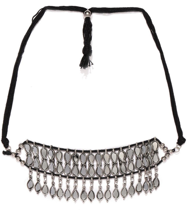 Fida Silver-Toned Mirror Choker 