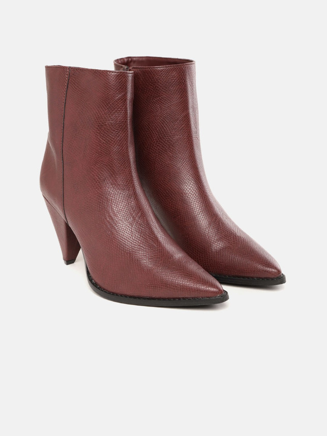burgundy snakeskin boots