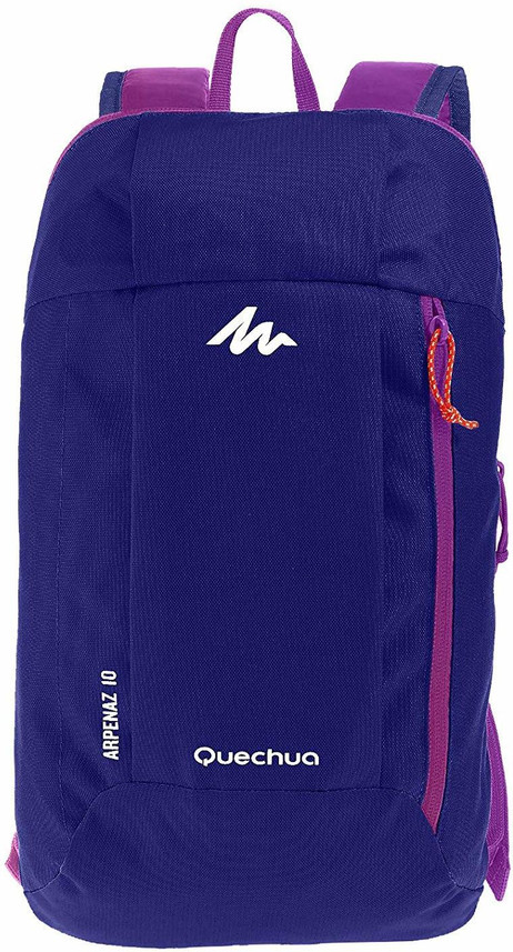 black branded backpack