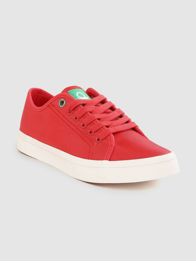 Benetton red sneakers clearance