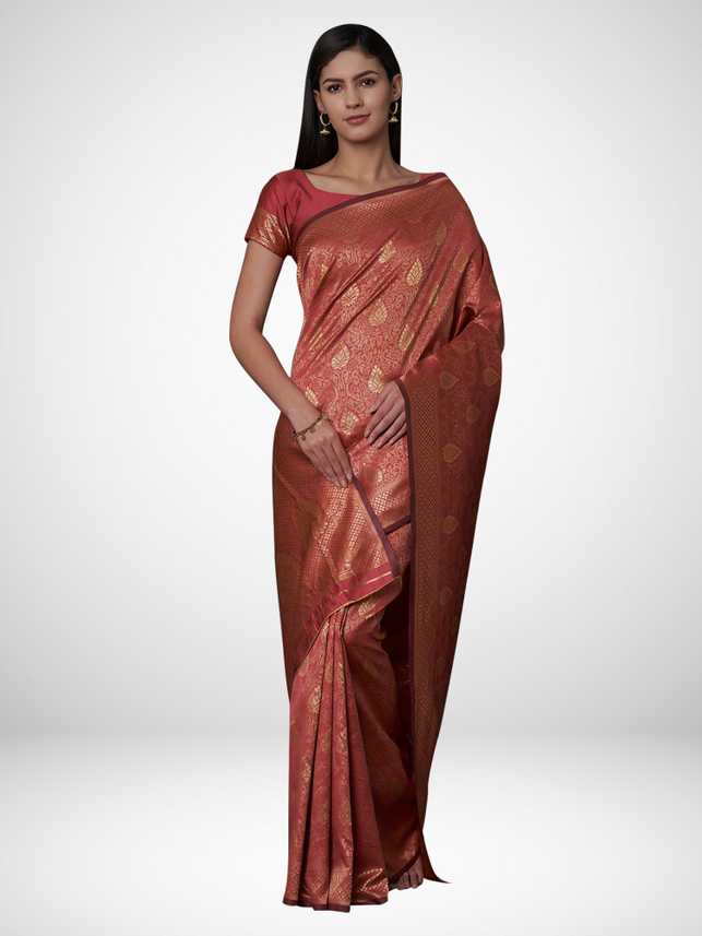 Buy Ratnavati Woven Fashion Nylon Blend, Poly Silk Purple Buy Ratnavati Woven Fashion Nylon Blend, Poly Silk Purple
