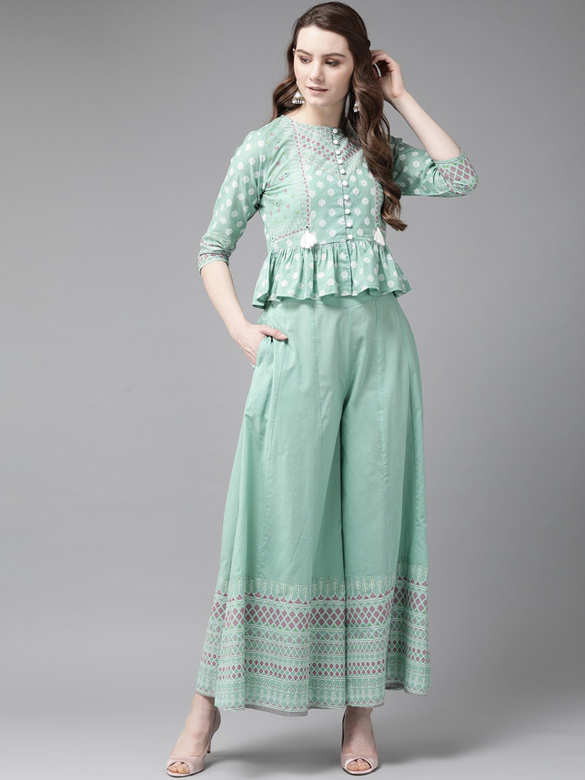 Juniper Women Crop Top and Palazzo Set 