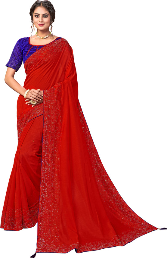 flipkart stone work saree