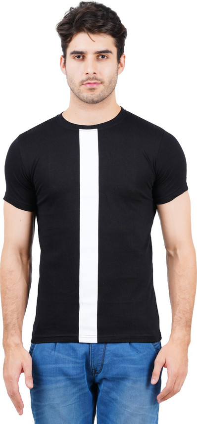 Tom Hiddle Printed Men Round Neck Black 