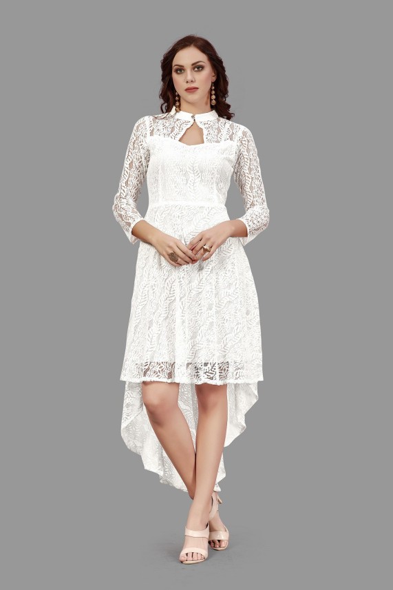 flipkart white dress