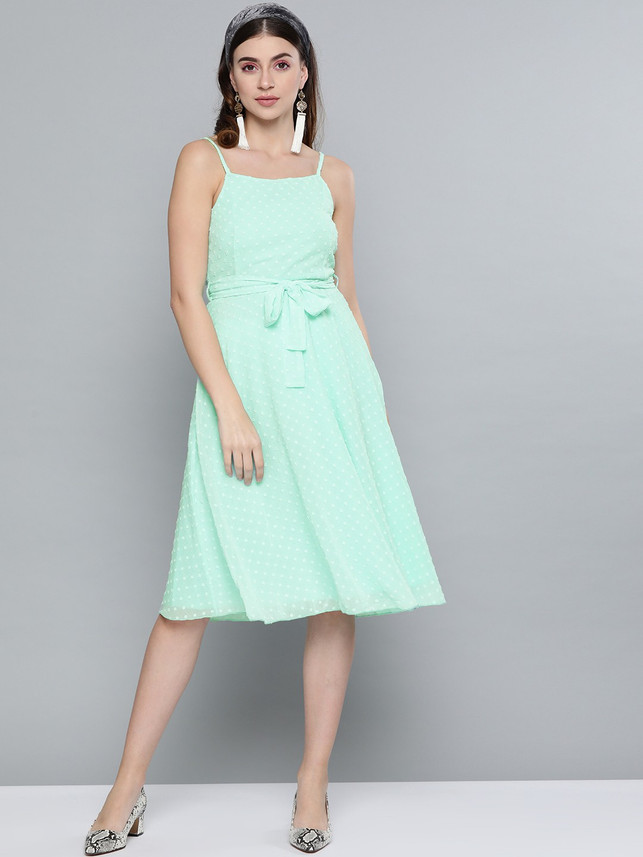 SASSAFRAS Women Fit and Flare Green 