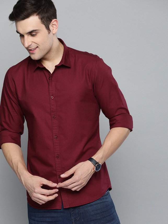 Maroon tshirt men clearance
