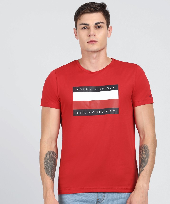 tommy hilfiger t shirt mens red