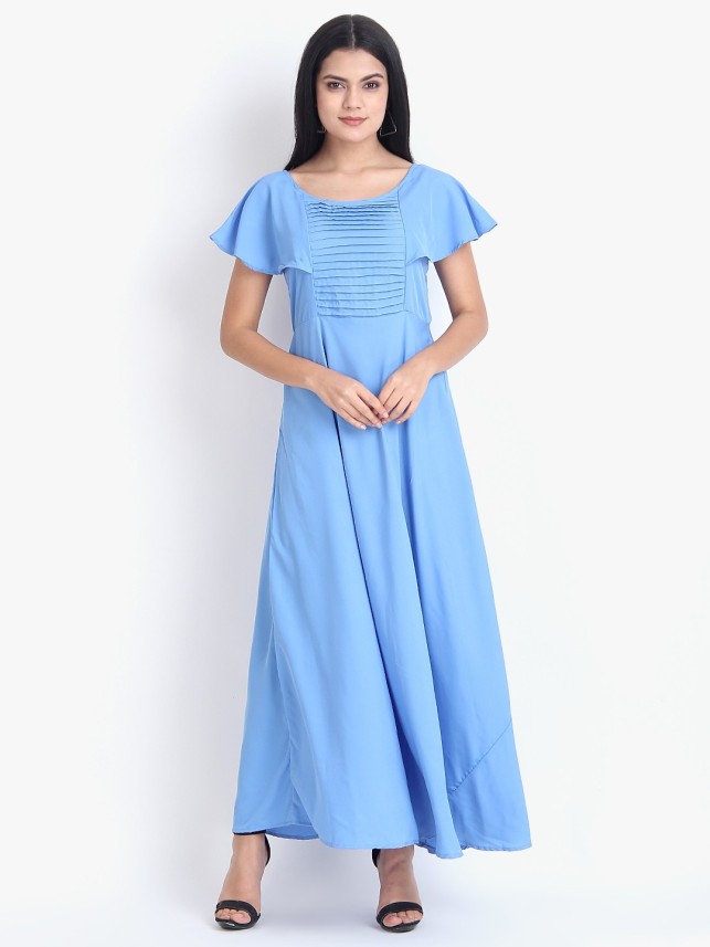 maxi light blue dress