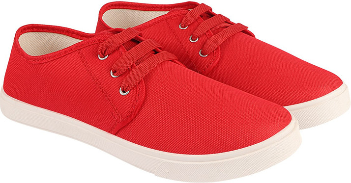 red polo canvas shoes