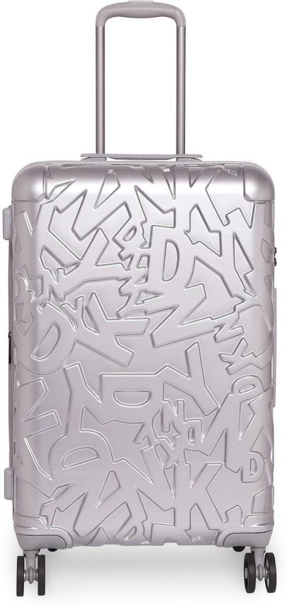 white dkny suitcase