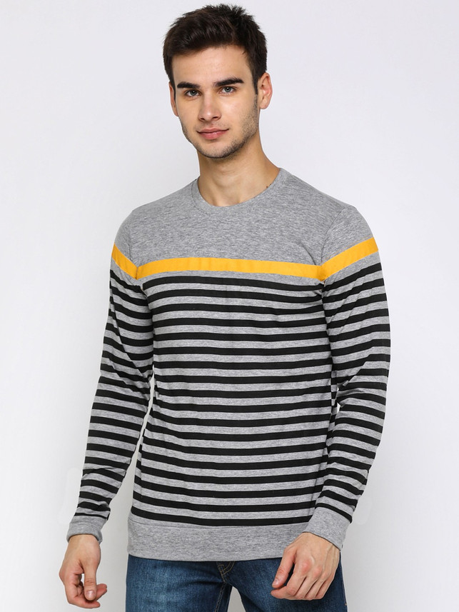 Buy LEWEL Color Block Men Round Neck 
