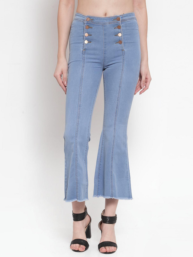 Boot-Leg Women Light Blue Jeans 