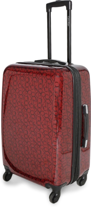 calvin klein red suitcase