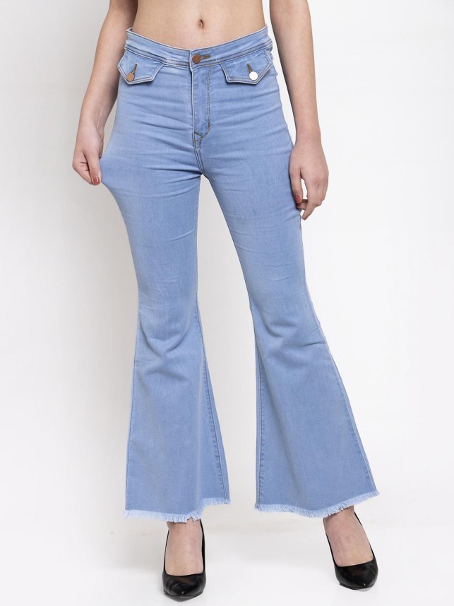 high waist wide leg jeans flipkart