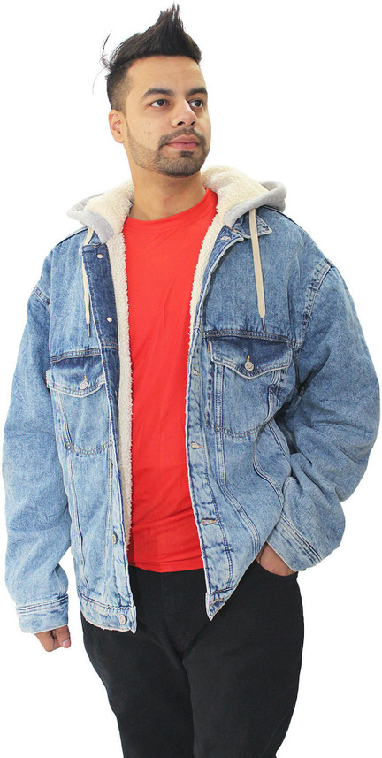 Sleeve Washed Men Denim Jacket 