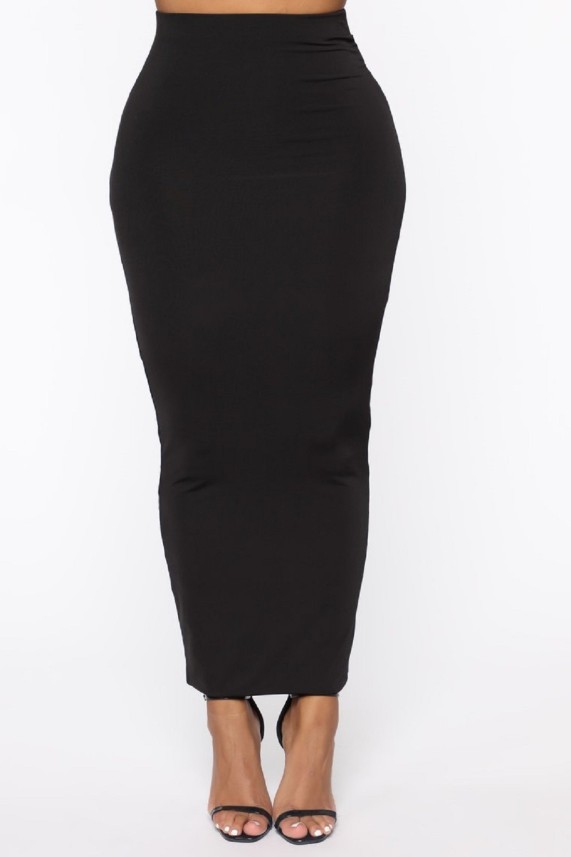 black ankle skirt