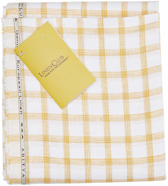Linen Club Linen Checkered Shirt Fabric 
