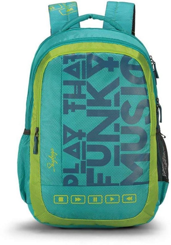 skybags blue and yellow backpack