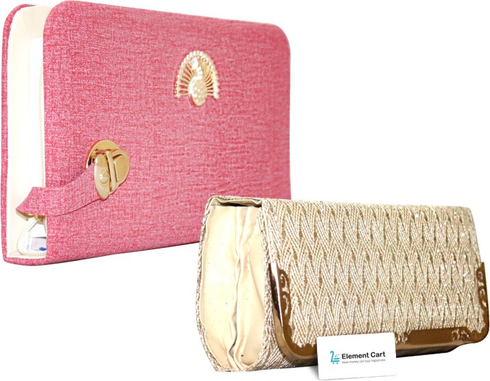 pink gold clutch