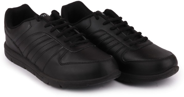 bata black sports shoes