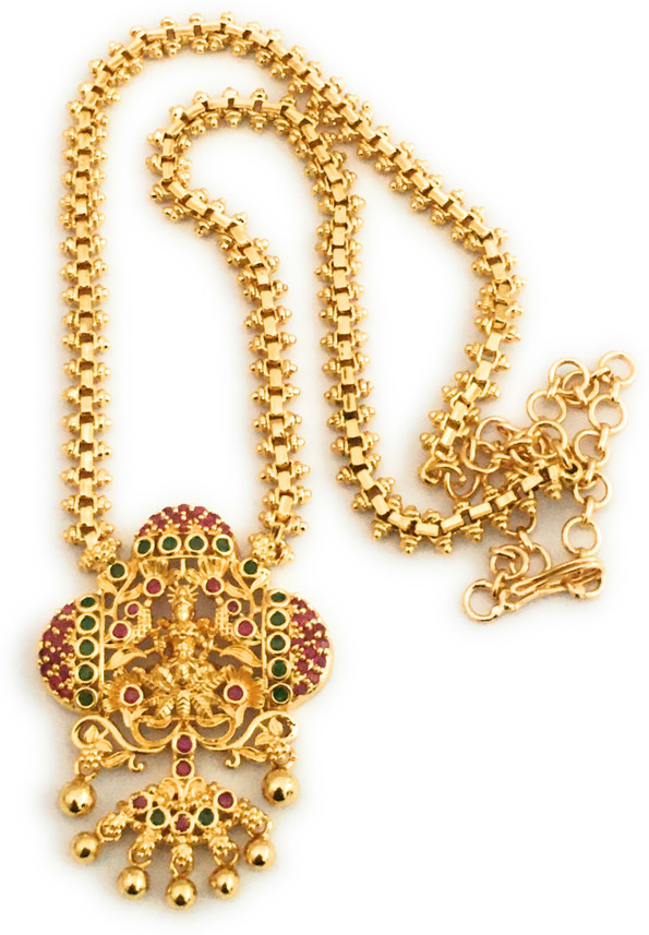 Micro Gold Plated Lakshmi Pendant Chain 