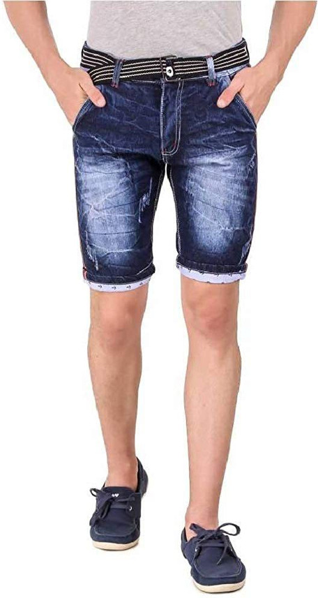 mens blue jean shorts