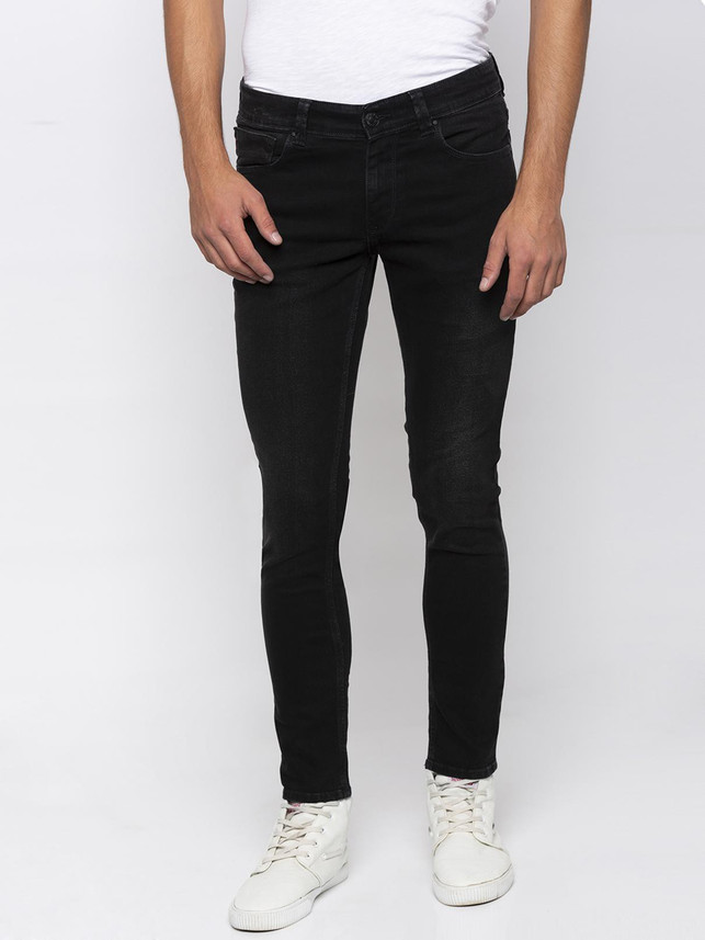 spykar skinny men's black jeans